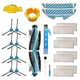 Accesorio para Cecotec Conga 1390 Cecotec Conga 1290 Robot Aspirador Repuestos Paquete de 1 Cepillo principal, 8 filtros Hepa, 8 cepillos laterales, 2 trapos de fregona, 2 herramientas de limpieza