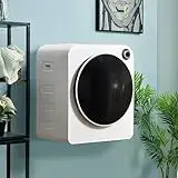 Qiang Mini Secadora De Ropa Portatil 3kg 830W 5 Programas De Secado,Color Blanco Maquina Secar Ropa Pequeña Filtro Triple Montaje En Pared/Independiente/Debajo Mostrador