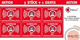 '5 unidades Pegatinas 'Alarma, isecur®, alarmgesichert, 50 x 35 mm art. Hin _ 109 _ exterior, Nota Sobre Alarma, außenklebend para ventanas, Hogar, Coche, Camión, diseño Máquinas