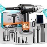 PORTENTUM Air Blower and Vacuum Soplador de Aire para pc y Aspirador, 68 W, 75 Decibeles, 3 Velocidades, Negro