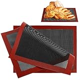 2 Tapete Silicona Horno, 40x30cm Alfombrilla Microperforada Para Horno, Reutilizable Antiadherente Antideslizante Tapete de Silicona Para Hornear, Alfombrilla para Hornear para Pizza,Galletas,Pasteles