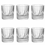 UNISHOP Set de 6 Vasos de Agua y Bebidas Alcohólicas, Vasos de Cristal Transparentes de 310ml, Aptos para Microondas y Lavavajillas