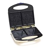 Disney Store Official, Mickey Mouse, sandwichera, 24 נ24 נ8cm, parrilla de bocadillos, tostadas y más, placas con revestimiento de cerámica, fácil de limpiar y con indicador luminoso de temperatura