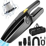 FAOKZE Aspirador de Mano Potente, 8000Pa Mini Aspiradora de Mano con Lavable Filtro Heap, 120W Aspiradora de Mano sin Cable, Mini Aspiradora Portátil Mano Inalámbrica para DoméSticas Coche y Mascotas