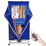 Secadora de aire caliente eléctrica portátil, 220 V, 1500 W, 30 kg, doble plegable, armario seco para todas las telas, con mando a distancia y función de temporización