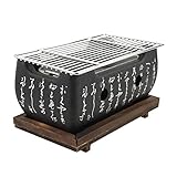 01 Parrilla de Barbacoa de Estilo japonés, Parrilla de Barbacoa Japonesa, Horno Rectangular, Estufa de Barbacoa, Estufa de carbón de Comida Japonesa, Herramientas de Barbacoa para el hogar