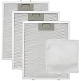 ZYKORT 3 Piezas Filtro Campana Extractora, 320×260MM Reemplazo de Filtro de Aluminio Campana Extractora con paño de limpieza de alambre, Accesorios Filtro para Campana Extractora Compatible
