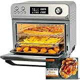HYSapientia® Horno Freidora de Aire 24L, Horno de aire, 1800W Freidora sin Aceite con 10 Programas, Air Fryer con 8 Accesorios Gratis, airfryer xxl, Fácil de limpiar,Menos aceite…