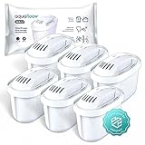 Aquafloow Maxi Set De 6x Cartuchos De Filtro De Agua | Adecuado Para Todas Las Jarras BRITA y DAFI Con Filtros UNIMAX | Compatible Con BRITA Maxtra+, Style, Marella, Elemaris, XL, Fun