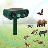 PQETBV Ahuyentador de Gatos Exterior, Repelente para Gatos, Solar Repelente de Gatos para Palomas para Palomas, Pájaros, Perros, Gatos, Ratones, Zorros, Repelente de Mascotas por Ultrasonido