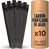 Binchotan Bio 10x | Carbón Activo Bambú Takesumi para la purificación del agua + E-Book | Pasar el agua en botella con nuestro carbón activo [𝗦𝗮𝘁𝗶𝘀𝗳𝗮𝗶𝘁𝗼𝘂𝗥𝗲𝗺𝗯𝗼𝘂𝗿𝘀𝗲]