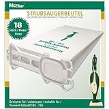 McFilter | 18 bolsas para polvo adecuadas para las aspiradoras Vorwerk Kobold 135 136 VK 135 y VK 136 con cierre higiénico | bolsa para polvo de 5 capas de vellón | tipo de bolsa VO 8335