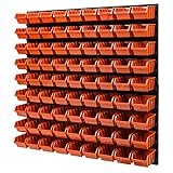 PAFEN Estantería de pared apilable, 772 x 780 mm, 81 unidades (naranja)