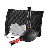 Hama - Kit de Limpieza de cámara 4 en 1 'Optic Dry (Kit de Limpieza en seco con bolígrafo Lenspen + paño de Microfibra + Pera, para Lente fotográfica, Filtro, APN, cámara Reflex, Gemela, Pantalla)