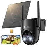 Codnida 4G LTE Camara Vigilancia con Tarjeta Sim, 2K Cámara Exterior con Placa Solar, PTZ Camera sin Cable, Detección de Movimiento PIR, Audio Bidireccional, Visión Nocturna en Color