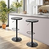 Redlife Taburetes de Bar Modernos Juego de 2, Taburete Bar Ajustable en Altura, Taburetes Altos Giratorio, Taburete Bar, Sillas Cocina Madera, Taburetes Bar Sin Respaldo, Bar stools Set of 2