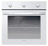 Candy Idea FIDC B502, Horno Multifunción, 65L, 1 Bandeja y 2 Rejillas, Convección + Ventilador, 5 Funciones, 3 Mandos Mecánicos, Puerta Doble Cristal Desmontable, Blanco