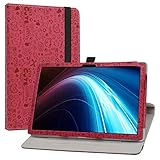 LiuShan Rotary Funda para TECLAST P20HD Caso/Winnovo P20 Caso, Folio Soporte PU Cuero con Funda Caso para 10.1' TECLAST M40 /M40 Pro /M40se / Blackview Tab 8/Tab 8E / AOYODKG A39,Magenta