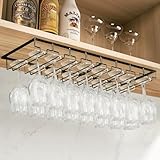 4 Filas Soportes para Copas de Vino de Metal, 2 Piezas Colgador de Copas Invertido, Estante de Almacenamiento de Metal, para Bar Restaurante Cocina