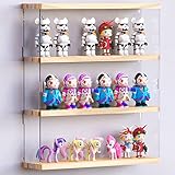 Joody - Escaparate mural para colección de figuras pop manga coche miniatura, maqueta, 3 estantes, escaparate acrílico, transparente, caja de plexiglás, almacenamiento vitrina salón exposición
