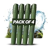 Joypur Paja filtrante de supervivencia, purificador de agua para senderismo, camping, bushcraft, material militar, filtro de agua de bolsillo, accesorios supervivencia, verde, 4 unidades