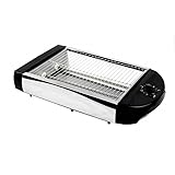 TOSTADORA PAN HORIZONTAL 2 RESISTENCIAS DE CUARZO 600W BAJO CONSUMO 6 NIVELES FACIL DE LIMPIAR INDICADOR LUMINOSO SUPERFICIE 19x25cm MP-TP1006BL