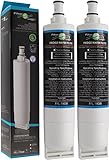 FilterLogic FFL-190W | 2x Filtro de agua compatible con Whirlpool SBS200 484000008726 SBS002 - Hotpoint 46195027119 481248088024 - Wpro USC009 Clean Ice Water Filter Cartucho frigorífico americano