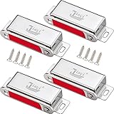 Iman Puerta Fuerte Jiayi 4 Pcs 30KG Tarea Pesada Cierre Magnetico Puerta Pestillo Puerta Corredera Iman Armario Magnético Pestillo de Cocina Mueble Cierre Cajones Alacena Clausura Cerradura Magnetica