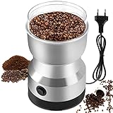 Molinillo de Café Eléctrico,Molinillo de 200W,Molinillo Eléctrico de Café,300ml Molinillos de Especias para Molinillo Semillas,Especias,Secos(Plata)
