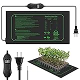 DAJASD Estera Térmica para Plántulas, 50W Esterilla Calefactora, Estera Calefactora con Termostato, Esterilla Calefactora Impermeable, Tapete Calefactor para Plantas para Plántulas Mascotas Reptiles