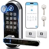 Cerradura inteligente de puerta digital, entrada sin llave, cerradura de huellas dactilares para puerta delantera