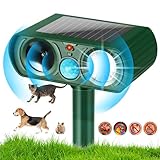 Ahuyentador de gatos ultrasónico, ahuyentador de animales solar, ahuyentador de gatos, para jardín, con sensor de movimiento y luz intermitente, ahuyentador solar para gatos, perros, ratones,