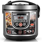 ForMe Robot de Cocina Multifunción 5L 860W Olla Programable Arrocera I 11 Menús Preconfigurados Función Mantener Caliente Hasta 24h I Temporizador de Retardo I Olla Baja Temperatura Inox Multicooker