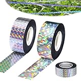 2 Rollos Pájaros Cinta Holografica Cinta Repelente de Pajaros Cinta Repelente de Pajaros Reflectante Cinta Repelente de Aves Cinta de Miedo de Aves Reflectante para Hogar Jardín y Granja (80m x 2.4cm)