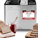 Gastroback 42823- Panificadora semi profesional (Negro, Metálico, 1 kg, Pastel de masa, Pan francés, Masa para pizza, Pan de trigo, 500 g, Sensor, 15 min)