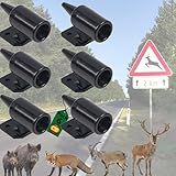 DROCODO 【Pack 6】 Ahuyentador de jabalies - Disuasión Ultrasónica - ahuyentador Animales Coche - Protégete de Encuentros Peligrosos con un Dispositivo Anti Animales Coche - Fácil instalación.