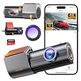 Dashcam, 4K+1080P Dash CAM Coche, WiFi Camara Coche con CPL, Camara Coche Grabadora con Tarjeta 64G, Super Visión, Gran 170°, Giratorio 360, Sensor G, Monitor de Aparcamiento, Grabación de Bucle