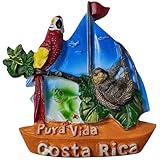 Pura Vida Costa Rica - Imán 3D para nevera, recuerdo de viaje, decoración magnética para nevera, colección artesanal