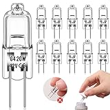 bombilla halogena G4（10 piezas）12V 20W 2800K bombilla g4 Luz blanca cálida Bombilla halógena regulable Para sustituir arañas de cristal, luces de señalización, iluminación de cocinas, etc.