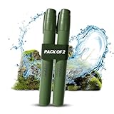 Joypur Paja filtrante de supervivencia, purificador de agua para senderismo, camping, bushcraft, material militar, filtro de agua de bolsillo, accesorios supervivencia, verde, 2 unidades