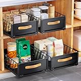 Kitstorack Cajón Telescópico, Cajón Deslizante Para Alacena, Cajón de Cocina Extensible Desplegable con Mango, (40 Profundidad x 25 Anchura x 16 Altura cm), Sin Necesidad de Taladrar Ni Clavar