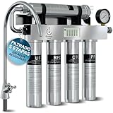 GLOWSE PR501 Sistema de Filtrado Agua-filtrado de 5 Etapas de Flujo Rápido-(NO es Osmosis Inversa)-Depuradora Agua Domestica-Filtro Agua
