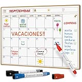 PREVIS Calendario Magnetico Nevera A4 Pizarra Magnetica para Nevera Planificador Mensual con Rotuladores Premium - Calendario Iman Organizador 2024 Mensual, Semanal, Familia, Eventos, Citas