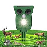 Repelente para Gatos, Ahuyentador para Gatos Ultrasonido Repelente para Palomas, Pájaros, Perros, Ratones, Zorros, IP44 Impermeable