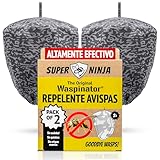 Waspinator Ahuyentador de Avispas - 2 Pack, Repelente Natural para Colgar en Jardín y Patio, Señuelo de Nido Impermeable y Resistente a Todo Clima, Repelente Natural de Avispones