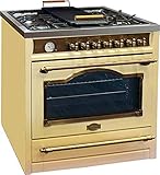 Kaiser HGE 93555 ElfEm Gas Eléctrico Cocina 90cm/Horno eléctrico/Estufa/115L/ Placa de gas / 4,5 Kw WOK/ 8 funciones/Autolimpiación/Gas natural y propano posibles/Calidad de lujo