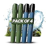 Joypur Paja filtrante de supervivencia, purificador de agua para senderismo, camping, bushcraft, material militar, filtro de agua de bolsillo, accesorios supervivencia, 2 azules y 2 verdes