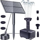 Biling Bombas solares de fuente solar para exteriores, bomba de estanque, fuente solar para exteriores, con filtro, bomba solar para fuentes, 6 boquillas para baños de colibrí, estanque, piscina