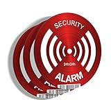 imaggge - 3 placas rígidas de alarma – Con “Security Alarm” – Redondas, de 15 cm – Ultrarresistentes – Aluminio (sin PVC) – Para indicar un sistema de monitoreo/cámara – para pared, poste y valla
