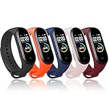 BANGTING 5 PCS Correa Compatible con Pulseras Xiaomi Mi Band 3/4, Correas para Fundas Mi Fit Band 4 My Band 3 Inteligente Funda Miband3 Pulsera Reloj Silicona Banda Reemplazo